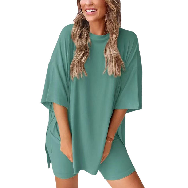 ⏳lässiges zweiteiliges Set mit kurzen Ärmeln und Shorts