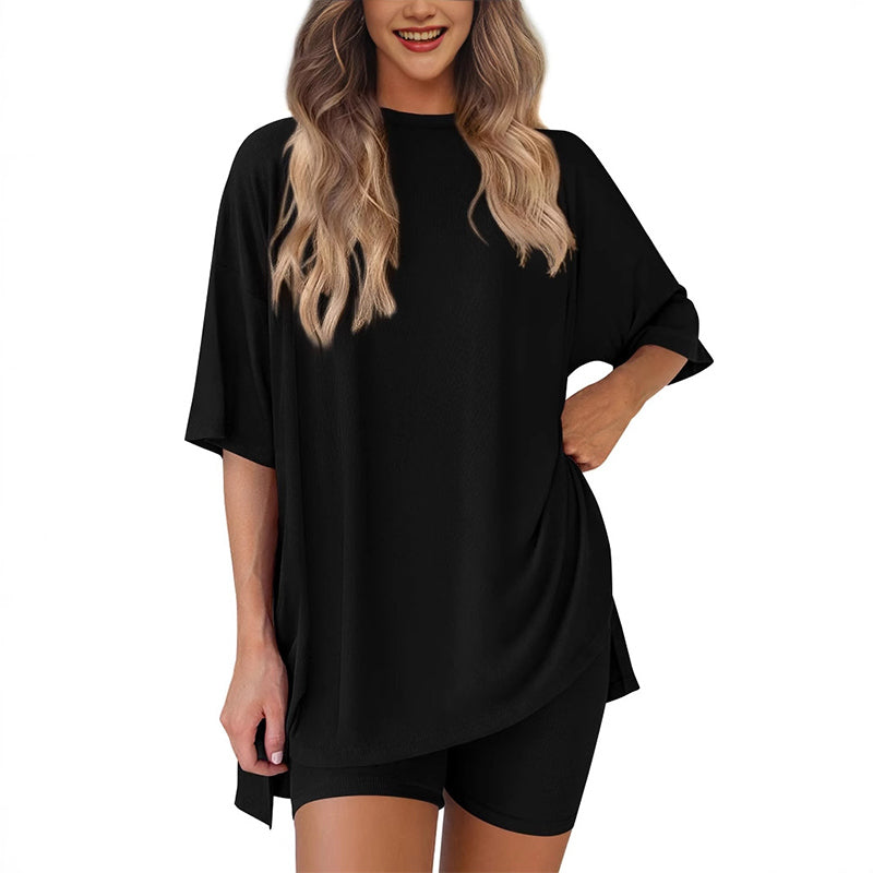 ⏳lässiges zweiteiliges Set mit kurzen Ärmeln und Shorts