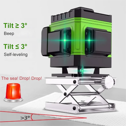 📏 50% RABATT! 🔦 Infrarot-Laserwasserwaage mit Grünem Licht – Selbstnivellierend, Horizontale & Vertikale Linien & Ideal Für Präzisionsarbeiten 🔧