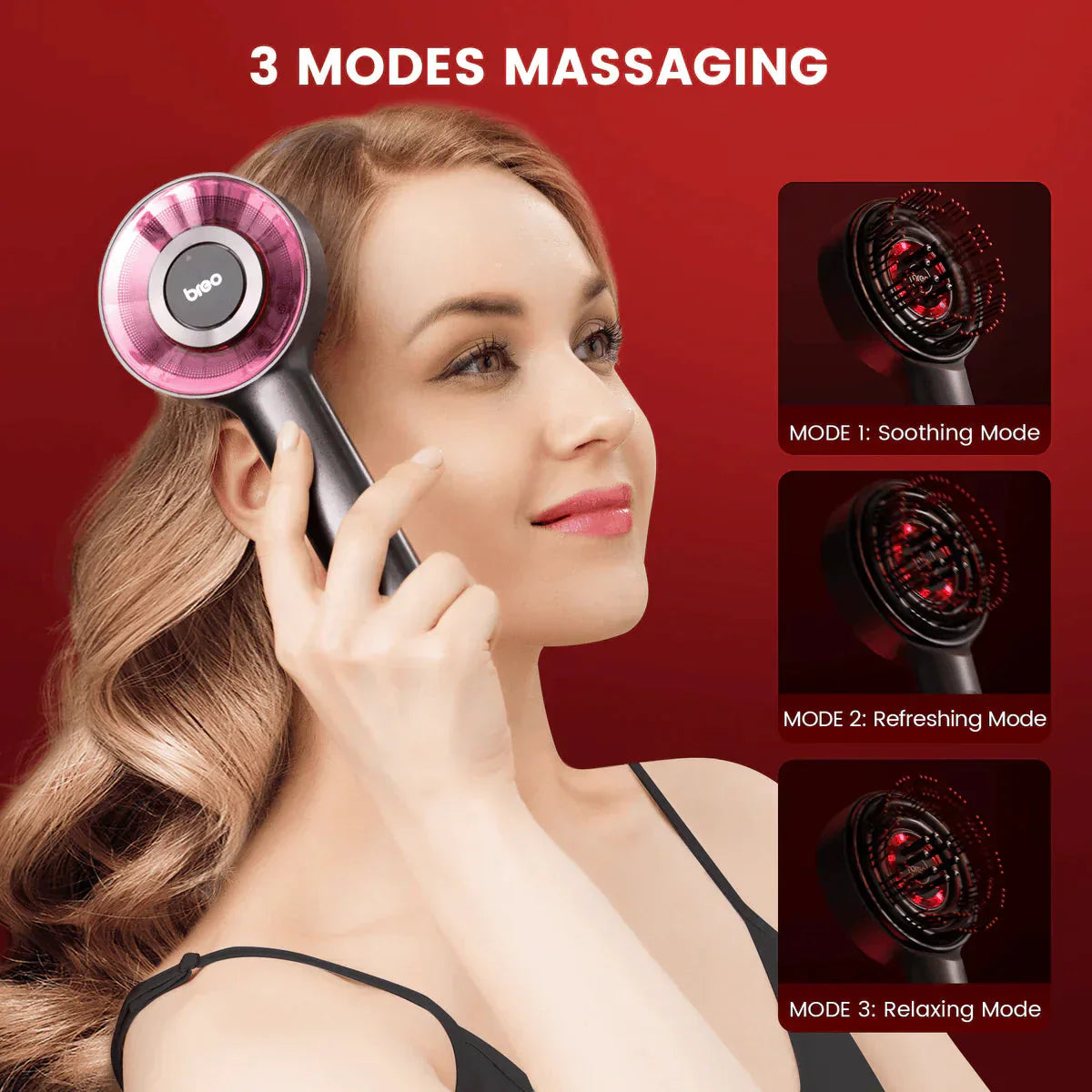 💆‍♀️ 58% RABATT! ✨ Kopfhautmassage & Rotlicht-Haarpflegekamm – Fördert Haarwachstum, Gua Sha Design & Entspannend 💆‍♀️