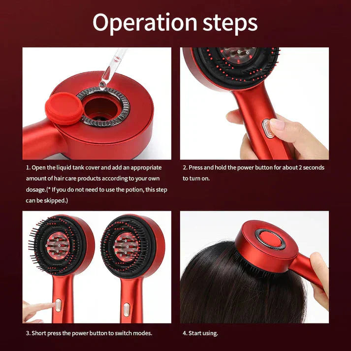 💆‍♀️ 58% RABATT! ✨ Kopfhautmassage & Rotlicht-Haarpflegekamm – Fördert Haarwachstum, Gua Sha Design & Entspannend 💆‍♀️