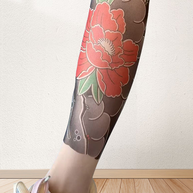 🔥2025 Heißer Verkauf🔥Unisex High Waist Flower Tattoo Strümpfe