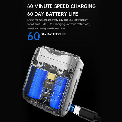 🔥2025 Neues Design 50 % Rabatt🔥Tragbarer elektrischer Mini-Rasierer für Männer