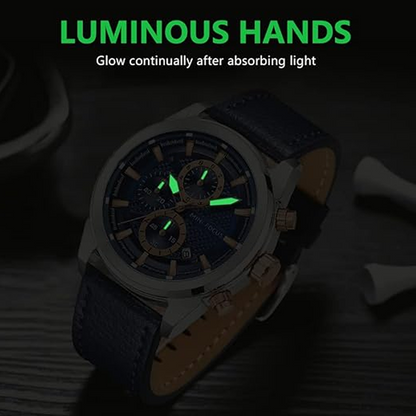 ✨2025 Brandneues Design - Heute mit 50% Rabatt kaufen!⌚Lässige elegante Herren Quarzuhr mit leuchtendem Zifferblatt