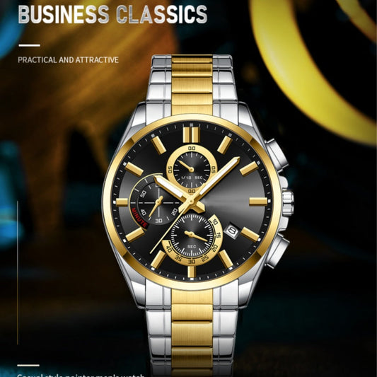 🔥Herren-Edelstahl-Business-Armbanduhr