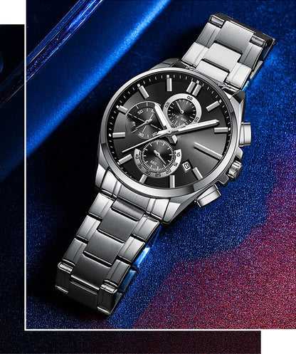 🔥Herren-Edelstahl-Business-Armbanduhr
