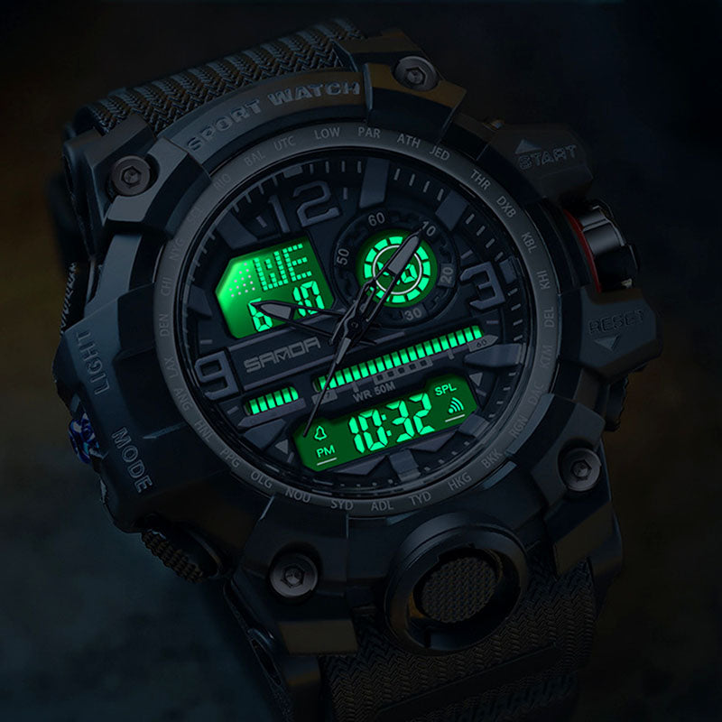 💦⌚100m Wasserdichte Herrenuhr mit Leuchtmasse & Multifunktionen – Robust, sportlich & alltagstauglich ✨