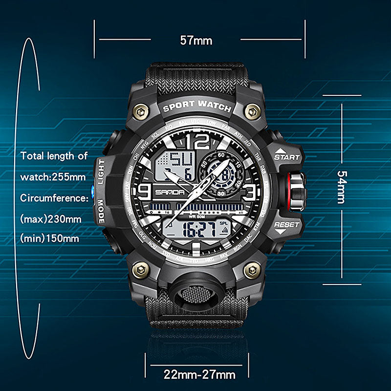 💦⌚100m Wasserdichte Herrenuhr mit Leuchtmasse & Multifunktionen – Robust, sportlich & alltagstauglich ✨