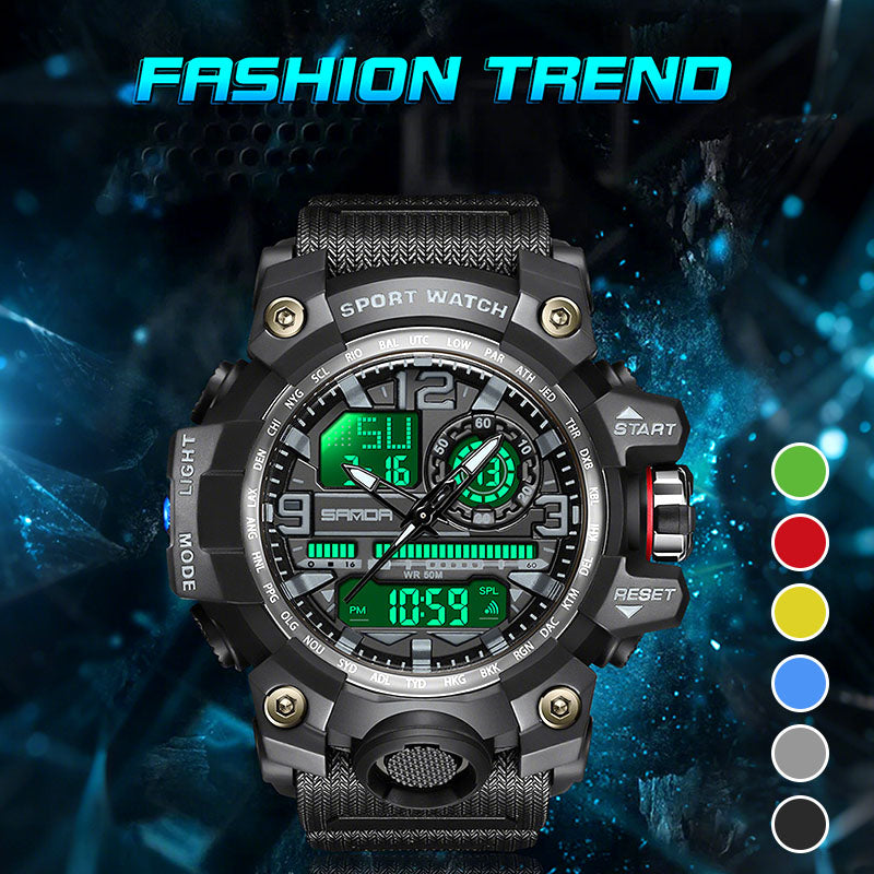 💦⌚100m Wasserdichte Herrenuhr mit Leuchtmasse & Multifunktionen – Robust, sportlich & alltagstauglich ✨