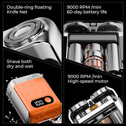 🔥Bestseller-Neuheit❤️‍🔥 Tragbarer elektrischer Mini-Rotationsrasierer für Männer💥💥Befristetes Angebot: 50% Rabatt auf Bestellungen