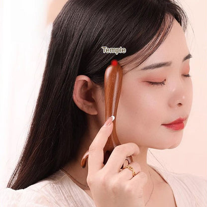 Massagekamm mit sechs Zinken für die Meridiane