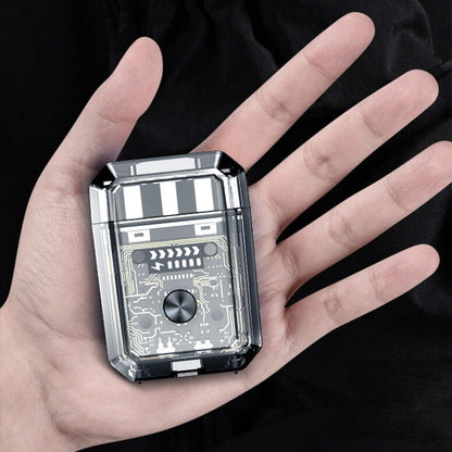 🔥Elektrischer Mini-Rasierer mit transparentem Gehäuse und doppeltem Magnetkopf