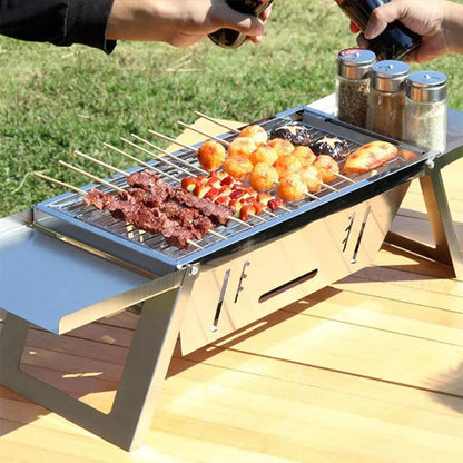 🔥🔥Klappbarer Edelstahl-Grill für draußen