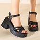 💥Schneller Verkauf✨Damen-Sandalen mit offener Spitze und hohem Blockabsatz