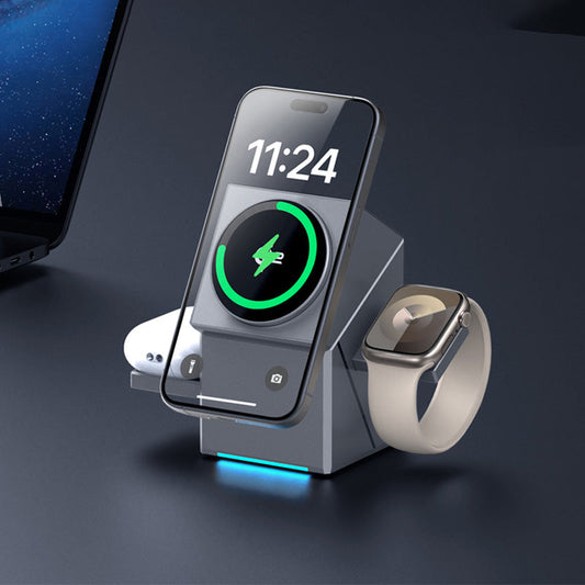 🔋3-in-1 Faltbare Magnetische Kabellose Ladestation
