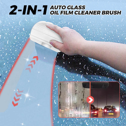 🔥2-in-1 Auto-Glas-Ölfilm-Reinigungsbürste