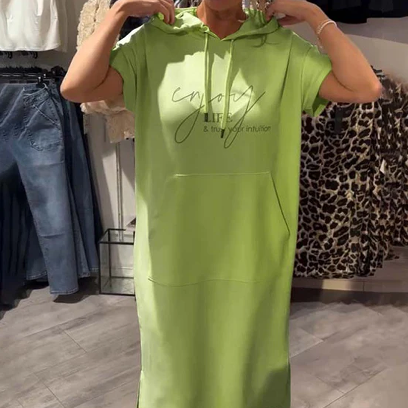 🌸💐Damenkleid mit kurzen Ärmeln und Kapuze🚀Kaufen Sie 2 und erhalten Sie kostenlosen Versand🚀