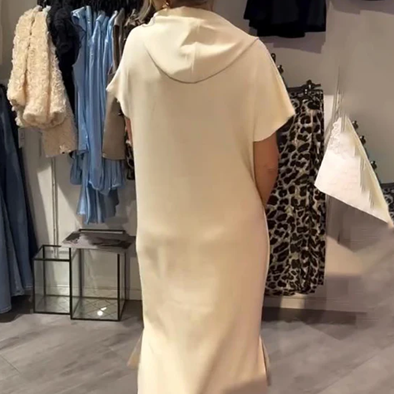🌸💐Damenkleid mit kurzen Ärmeln und Kapuze🚀Kaufen Sie 2 und erhalten Sie kostenlosen Versand🚀
