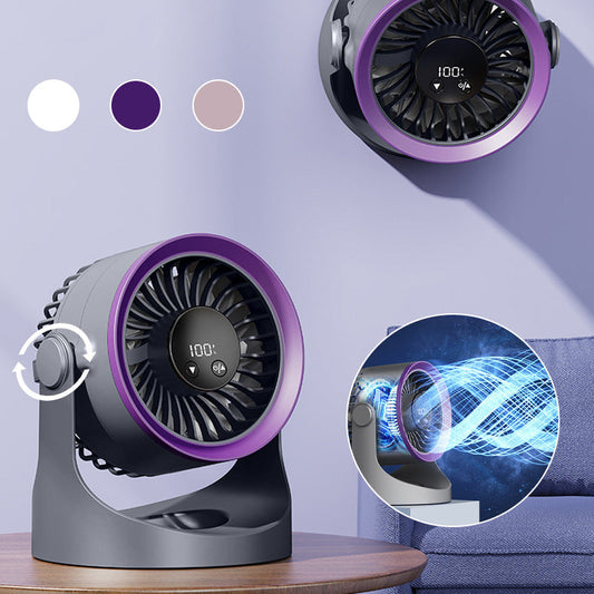 Kleiner tragbarer aufladbarer wandmontierter Ventilator mit Lampen