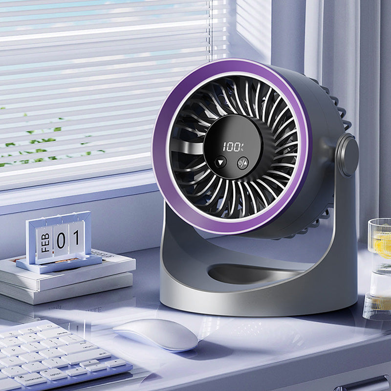 Kleiner tragbarer aufladbarer wandmontierter Ventilator mit Lampen