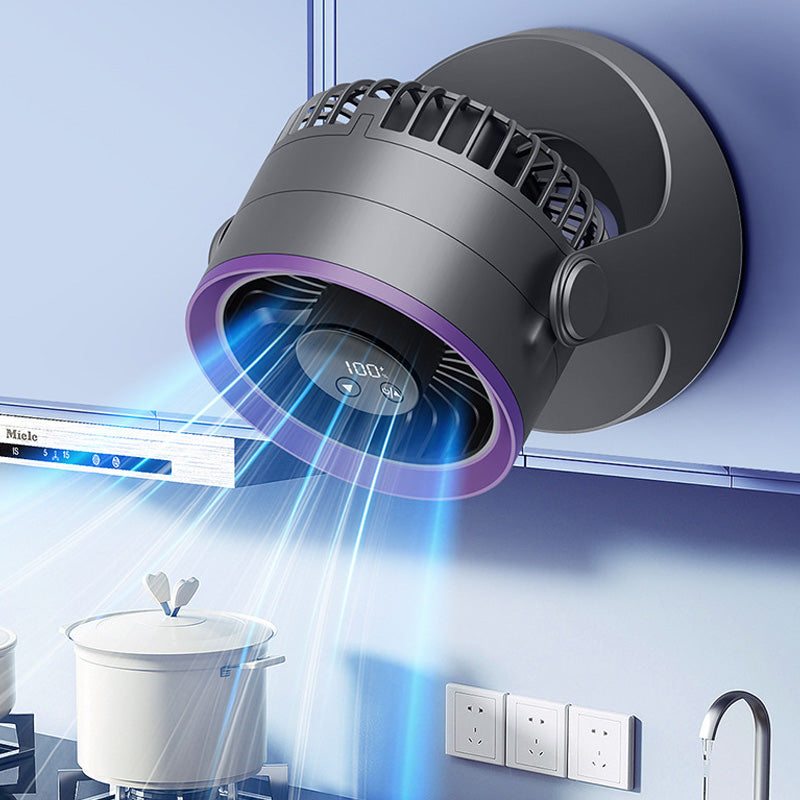 Kleiner tragbarer aufladbarer wandmontierter Ventilator mit Lampen