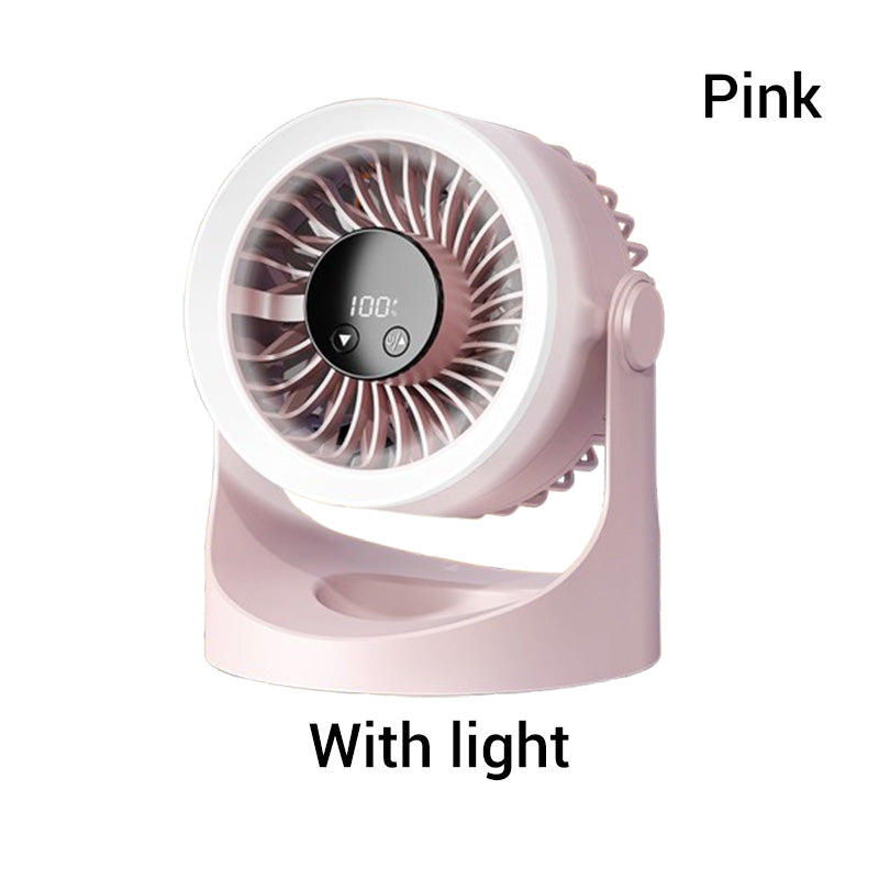 Kleiner tragbarer aufladbarer wandmontierter Ventilator mit Lampen