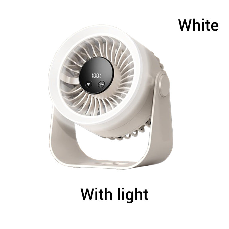 Kleiner tragbarer aufladbarer wandmontierter Ventilator mit Lampen