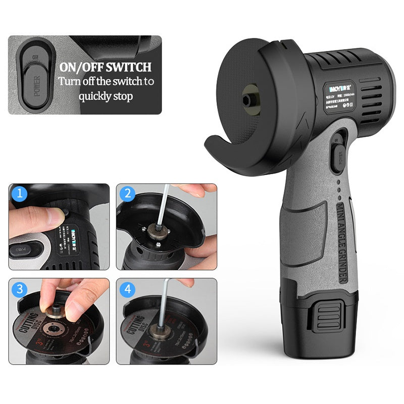 🔥2025 Heiße Produkte🔥12-V-Mini-Winkelschleifer mit Trennscheibe💥💥Befristetes Angebot: 50% Rabatt auf Bestellungen