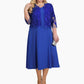 ✨💃Unifarbenes Damenkleid mit bestickter Jacke aus Spitze