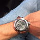 Vintage-Wasserdichte Mechanische Uhr mit Doppelanzeige
