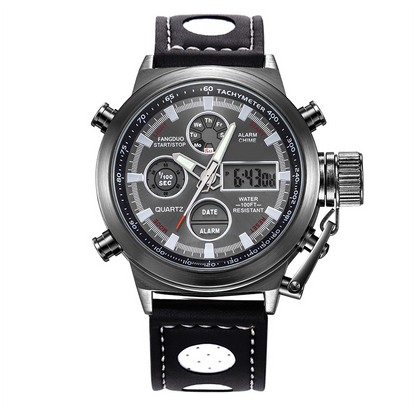 Vintage-Wasserdichte Mechanische Uhr mit Doppelanzeige