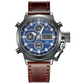 Vintage-Wasserdichte Mechanische Uhr mit Doppelanzeige