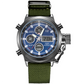 Vintage-Wasserdichte Mechanische Uhr mit Doppelanzeige