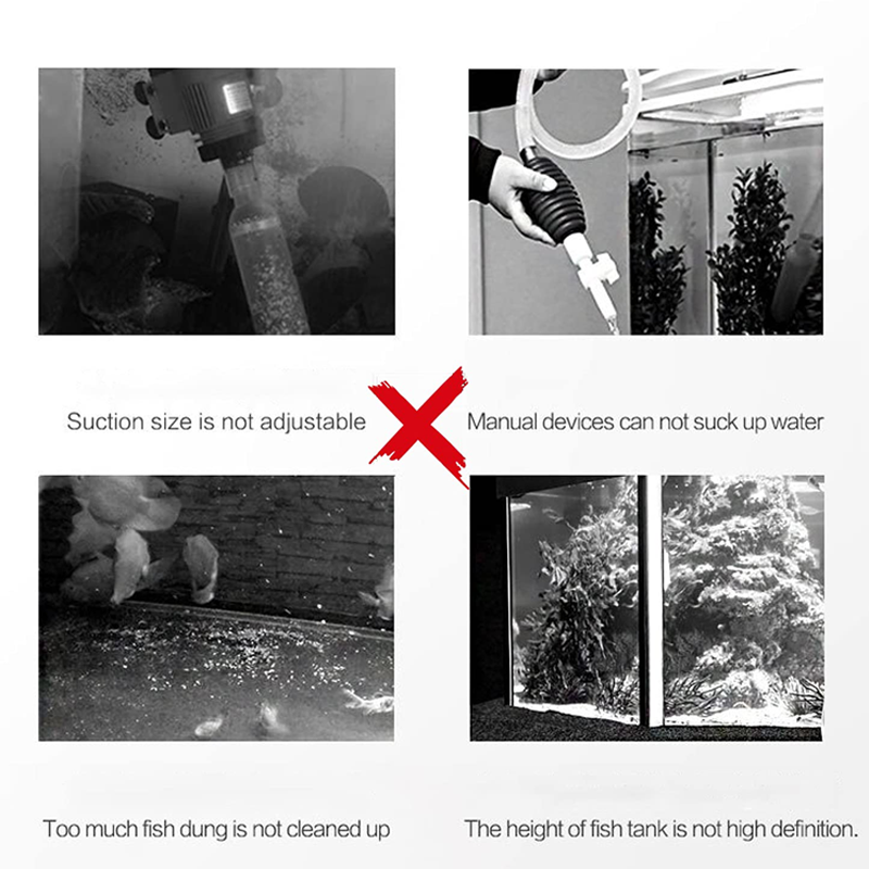 🐟🪸Elektrischer Saugnapf-Aquarium-Wasserwechsler-Filterreiniger