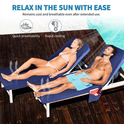 🏖️2026 Neuheiten: 50 % Rabatt für begrenzte Zeit!🌞Sonnenliegetuch in Tasche mit Taschen zur Aufbewahrung🌊