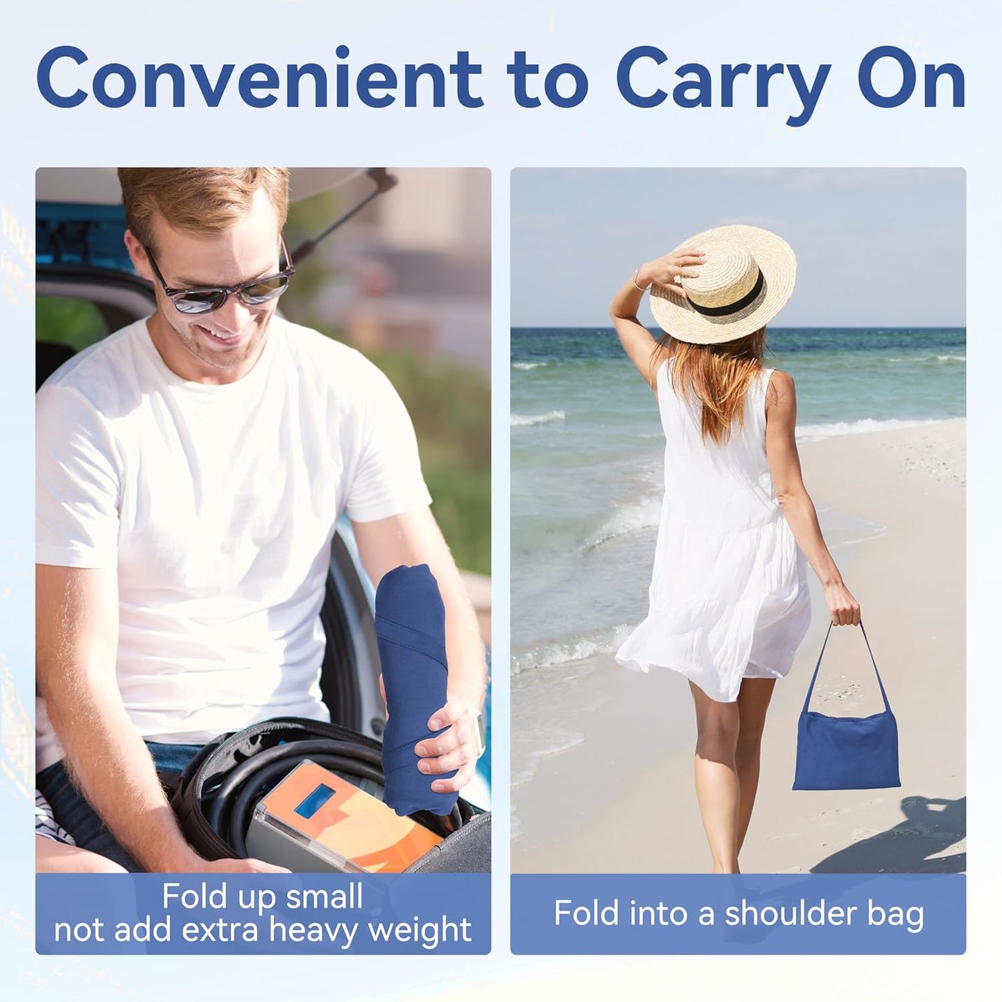 🏖️2026 Neuheiten: 50 % Rabatt für begrenzte Zeit!🌞Sonnenliegetuch in Tasche mit Taschen zur Aufbewahrung🌊