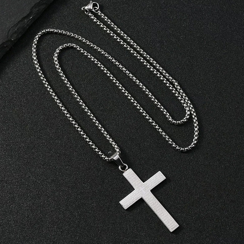 ✝️Lord Gebet Scibble Kreuz Halskette