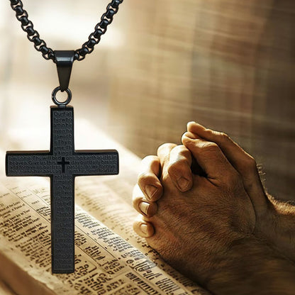 ✝️Lord Gebet Scibble Kreuz Halskette