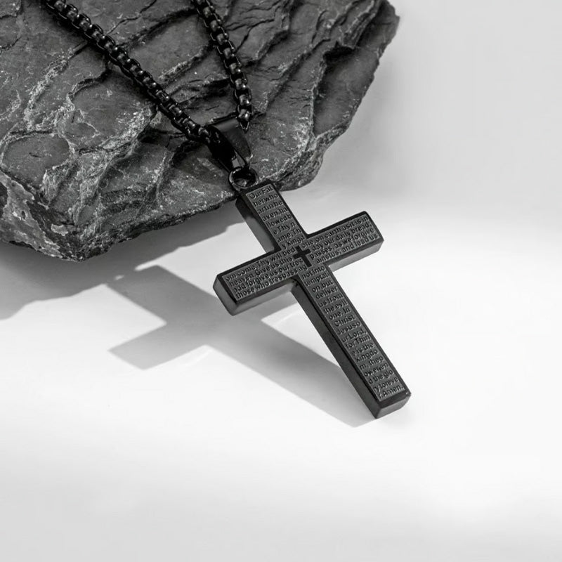 ✝️Lord Gebet Scibble Kreuz Halskette