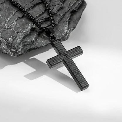 ✝️Lord Gebet Scibble Kreuz Halskette