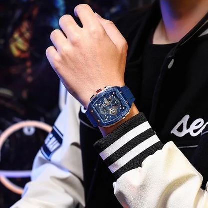 🔥Cyberpunk-Stil im futuristischen Design⌚Multifunktionale Herren-Quarzuhr