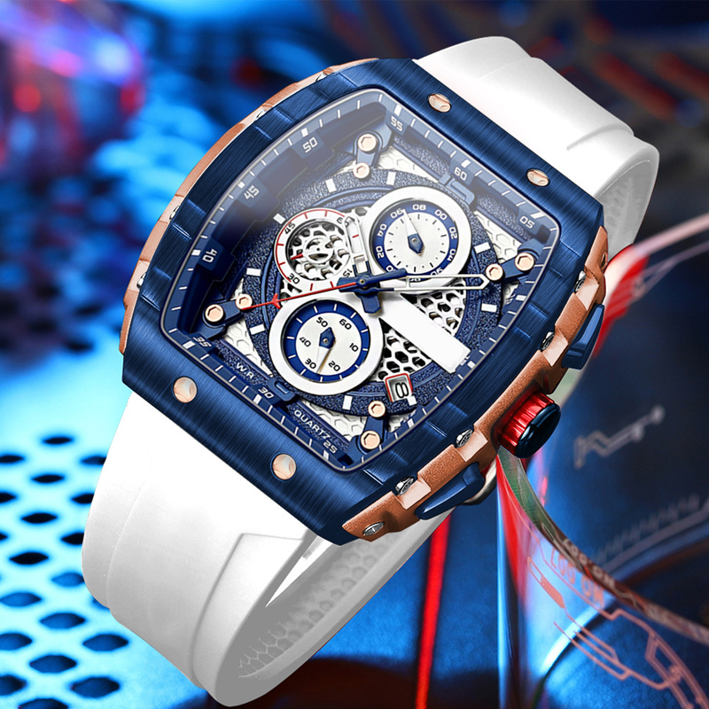 🔥Cyberpunk-Stil im futuristischen Design⌚Multifunktionale Herren-Quarzuhr