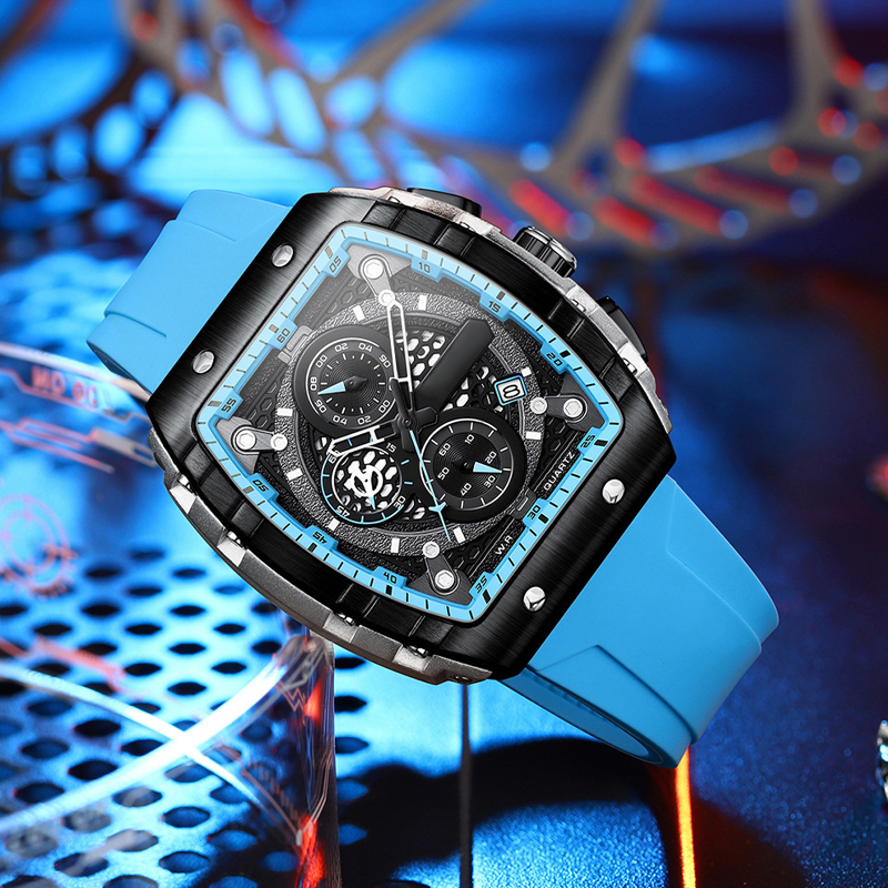 🔥Cyberpunk-Stil im futuristischen Design⌚Multifunktionale Herren-Quarzuhr