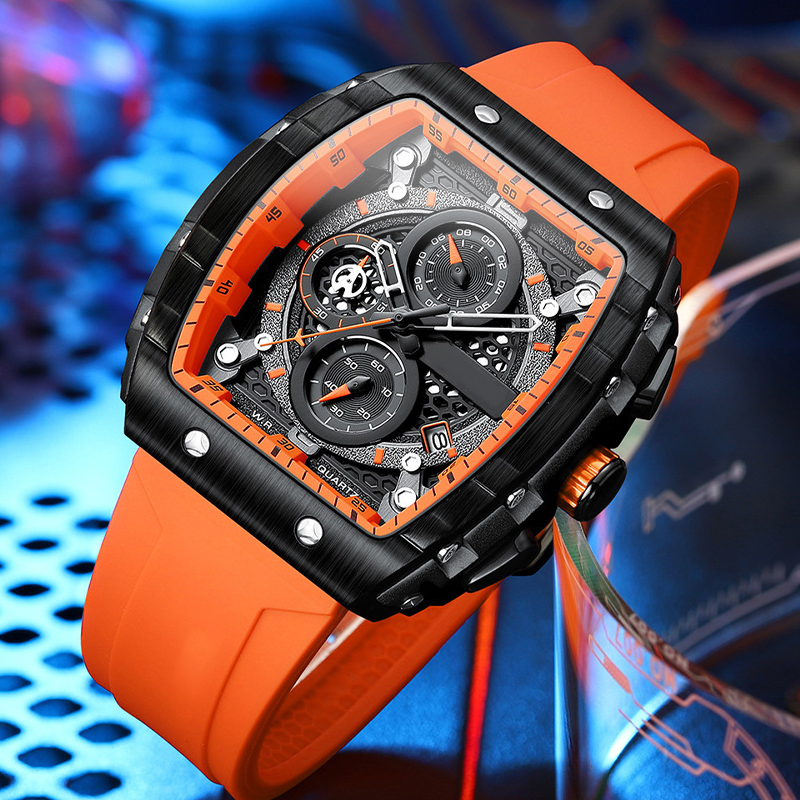 🔥Cyberpunk-Stil im futuristischen Design⌚Multifunktionale Herren-Quarzuhr