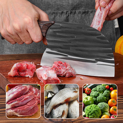 Roestvrijstalen keukenmes met ergonomisch handvat