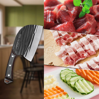 Roestvrijstalen keukenmes met ergonomisch handvat