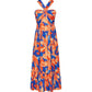 🌺Ärmelloses Kleid mit gekreuztem Neckholder und Blumenmuster💃