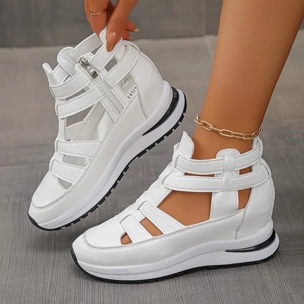🔥Letzter Tag 50% Rabatt - Bequeme leichte Wedges mit seitlichem Reißverschluss