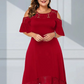 ✨Sommerschlussverkauf - 50% Rabatt✨💃Damen elegantes schulterfreies Kleid mit Spitzensaum