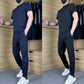🏆Lässiges Stretch-Set für Herren aus Eisseide mit T-Shirt und Hose
